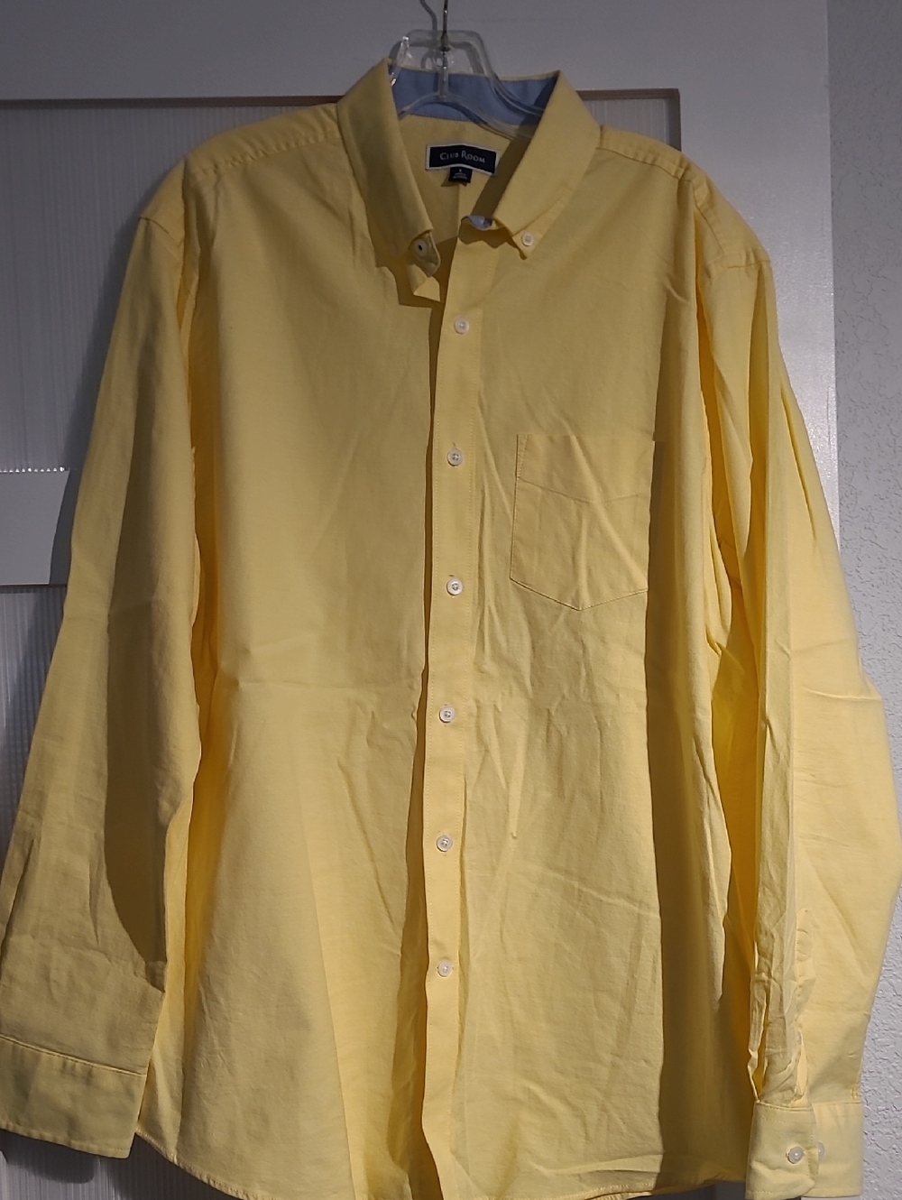 Club Room Pale Yellow Long-Sleeve Button-Down Shirt